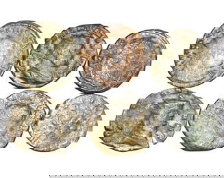 ROMAN EMPIRE: Crisis and Continuity - Lot of 6 Bronze Imperial Coins, ca. 3rd-4th Century AD,