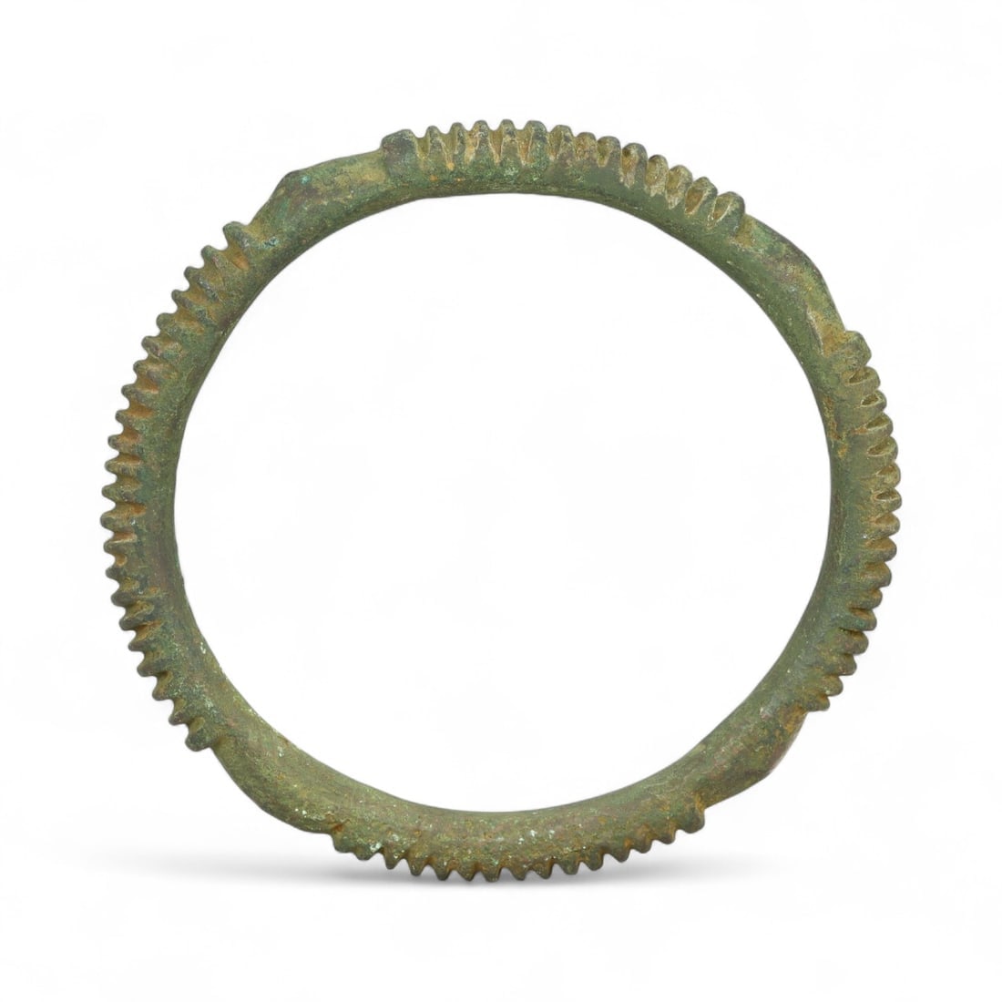 Ancient Celtic Sunburst Ridge Bronze Armilla Bracelet, c. 3rd-1st Century BCE (1 of 2)