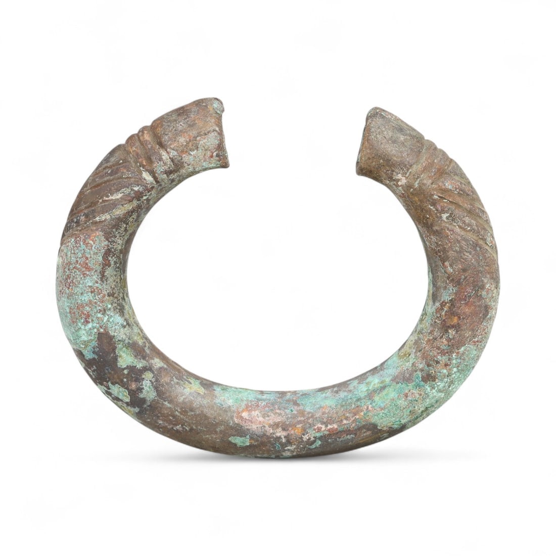 Medieval European Arrow-Motif Bronze Warrior Armlet, c. 10th-13th Century CE (1 of 2)
