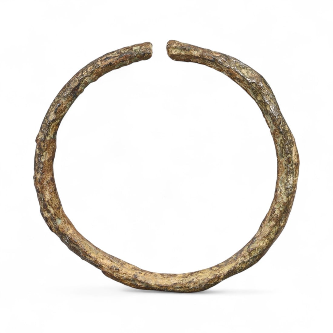 Ancient Viking Forged Iron Arm Ring Torque, c. 9th-11th Century CE (1 of 2)