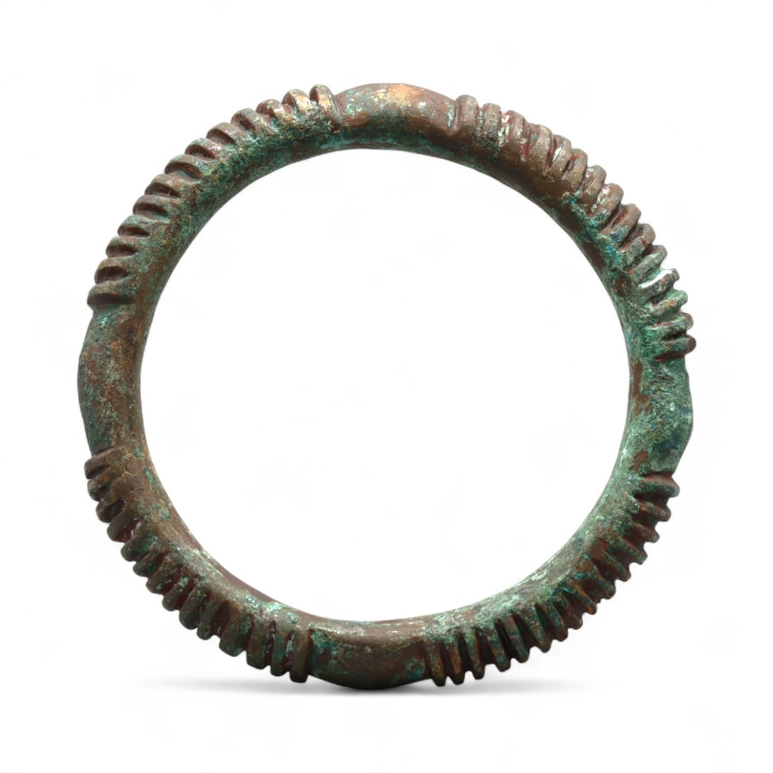 Ancient Eastern European Sun Spiral Bronze Bracelet, c. 4th-7th Century CE (1 of 2)