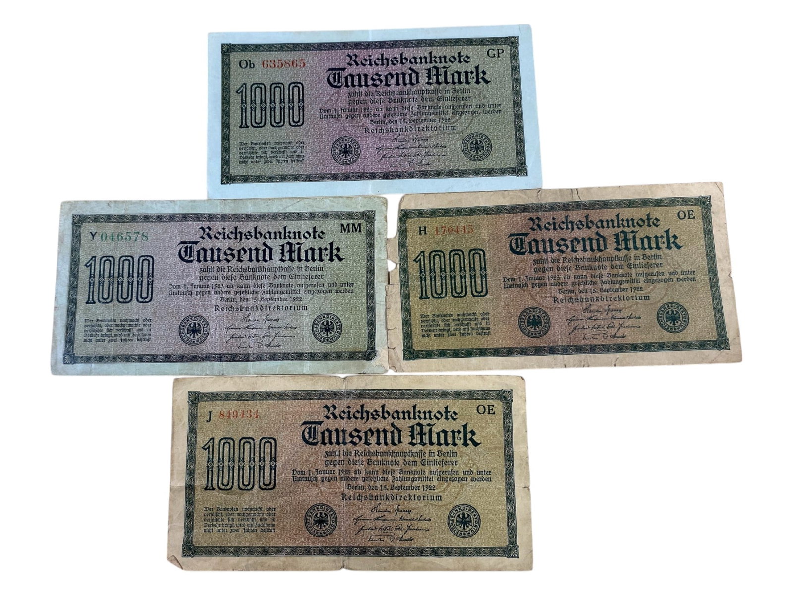 Timed Lot Auction - Historic Banknotes from Germany's War and Inflation Eras, Sold As Is: This timed auction showcases a powerful segment of financial history through original German banknotes, most dating from the World War I, Weimar hyperinflation, and WWII periods. Every lot includes mu