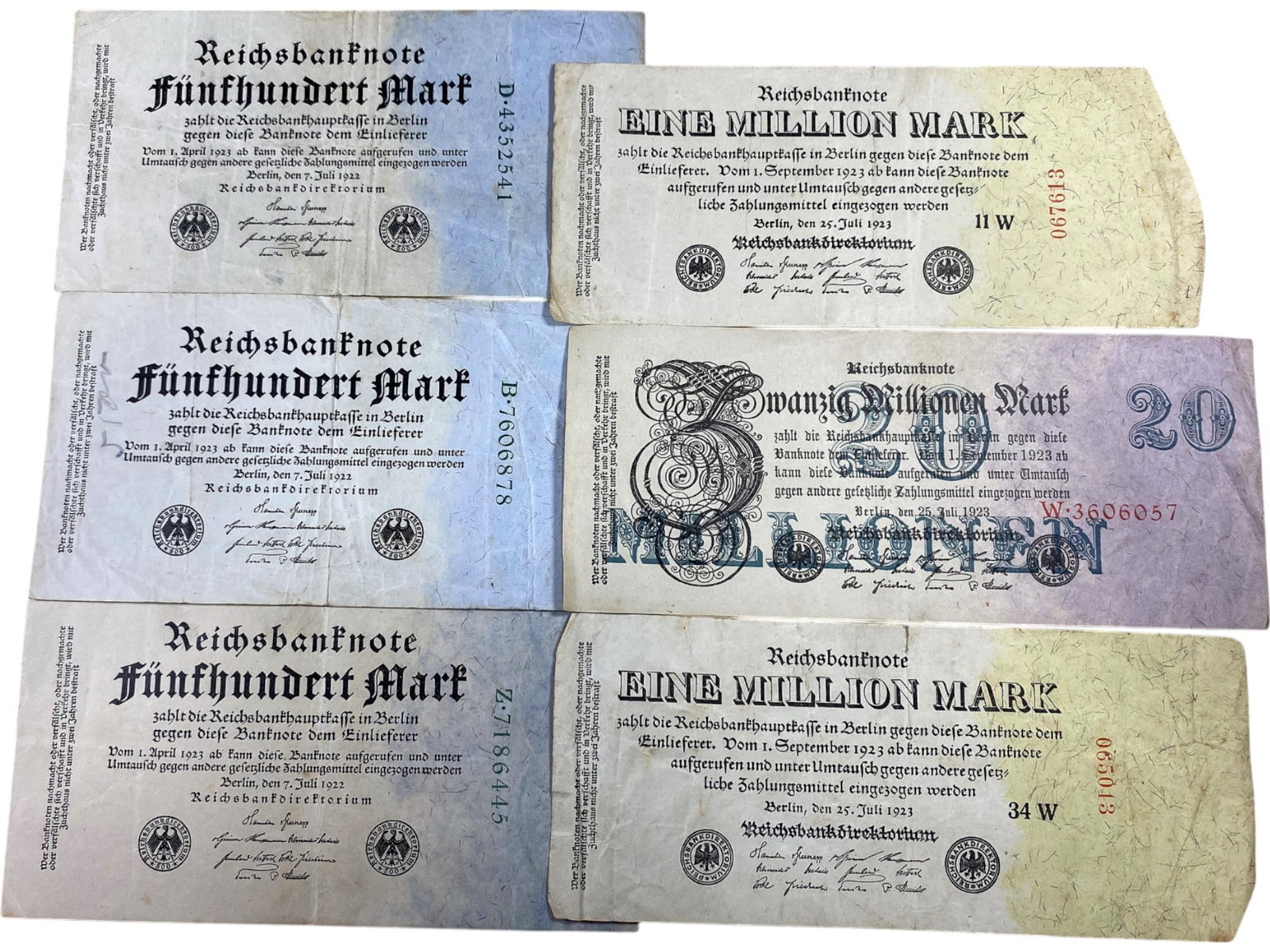 Timed Lot Auction - Historic Banknotes from Germany's War and Inflation Eras, Sold As Is: This timed auction showcases a powerful segment of financial history through original German banknotes, most dating from the World War I, Weimar hyperinflation, and WWII periods. Every lot includes mu