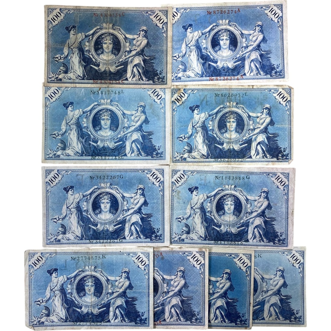 Timed Lot Auction - Historic Banknotes from Germany's War and Inflation Eras, Sold As Is: This timed auction showcases a powerful segment of financial history through original German banknotes, most dating from the World War I, Weimar hyperinflation, and WWII periods. Every lot includes mu