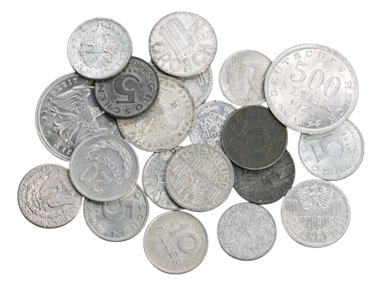 Timed Lot Auction - Historic Coins by the Hundreds, Sold As Is: In this special auction day, we present a broad and historically layered offering of numismatic material spanning ancient empires to modern post-war Europe. To accommodate the extensive diversity of c