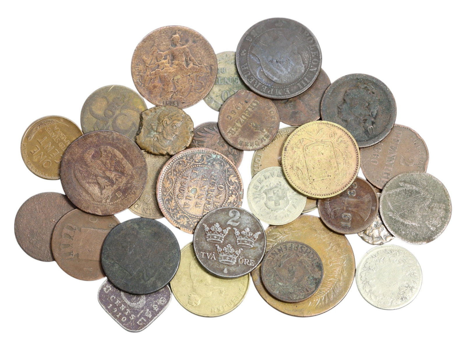 Timed Lot Auction - Historic Coins by the Hundreds, Sold As Is: In this special auction day, we present a broad and historically layered offering of numismatic material spanning ancient empires to modern post-war Europe. To accommodate the extensive diversity of c