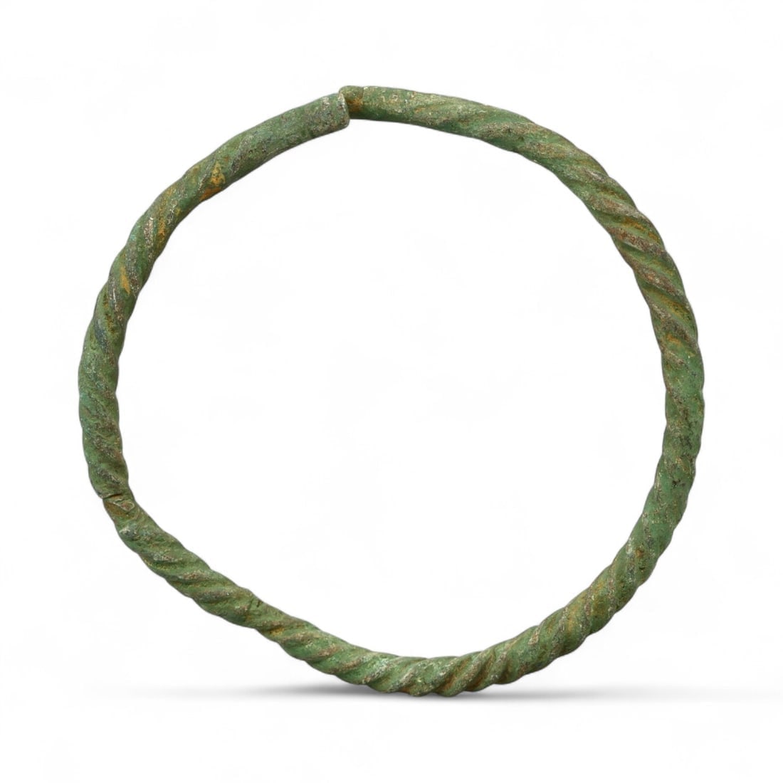 Ancient Viking Twisted Rod Bronze Bracelet, c. 9th-11th Century CE (1 of 2)