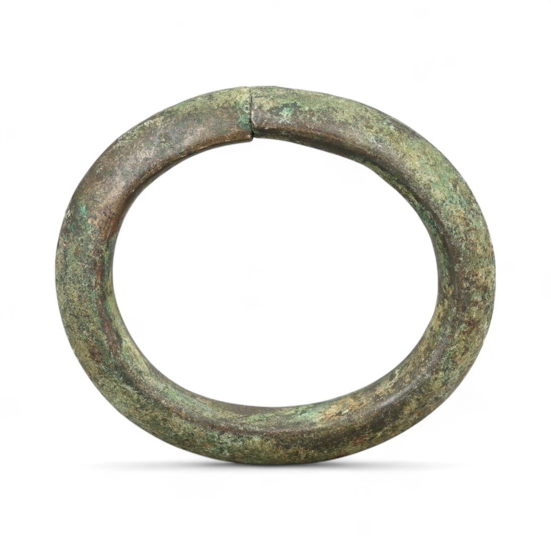 Ancient Celtic Bronze Wealth Ring Bracelet, Solid Proto-Currency Torque, c. 800-500 BCE (1 of 2)
