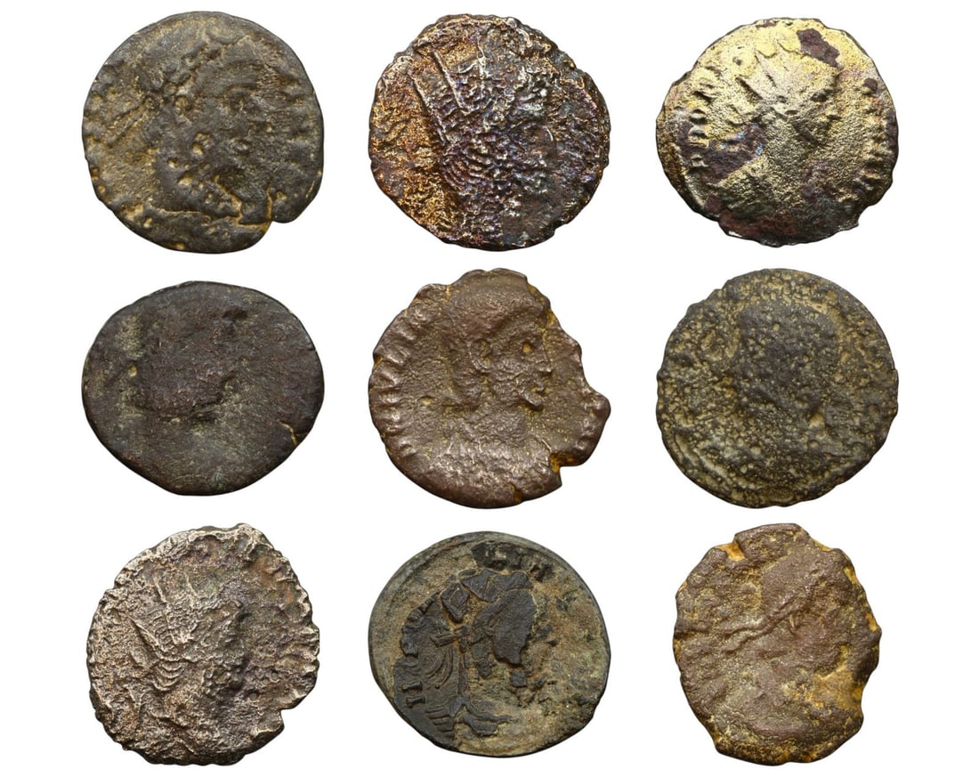 Timed Lot Auction - Historic Coins by the Hundreds, Sold As Is: In this special auction day, we present a broad and historically layered offering of numismatic material spanning ancient empires to modern post-war Europe. To accommodate the extensive diversity of c