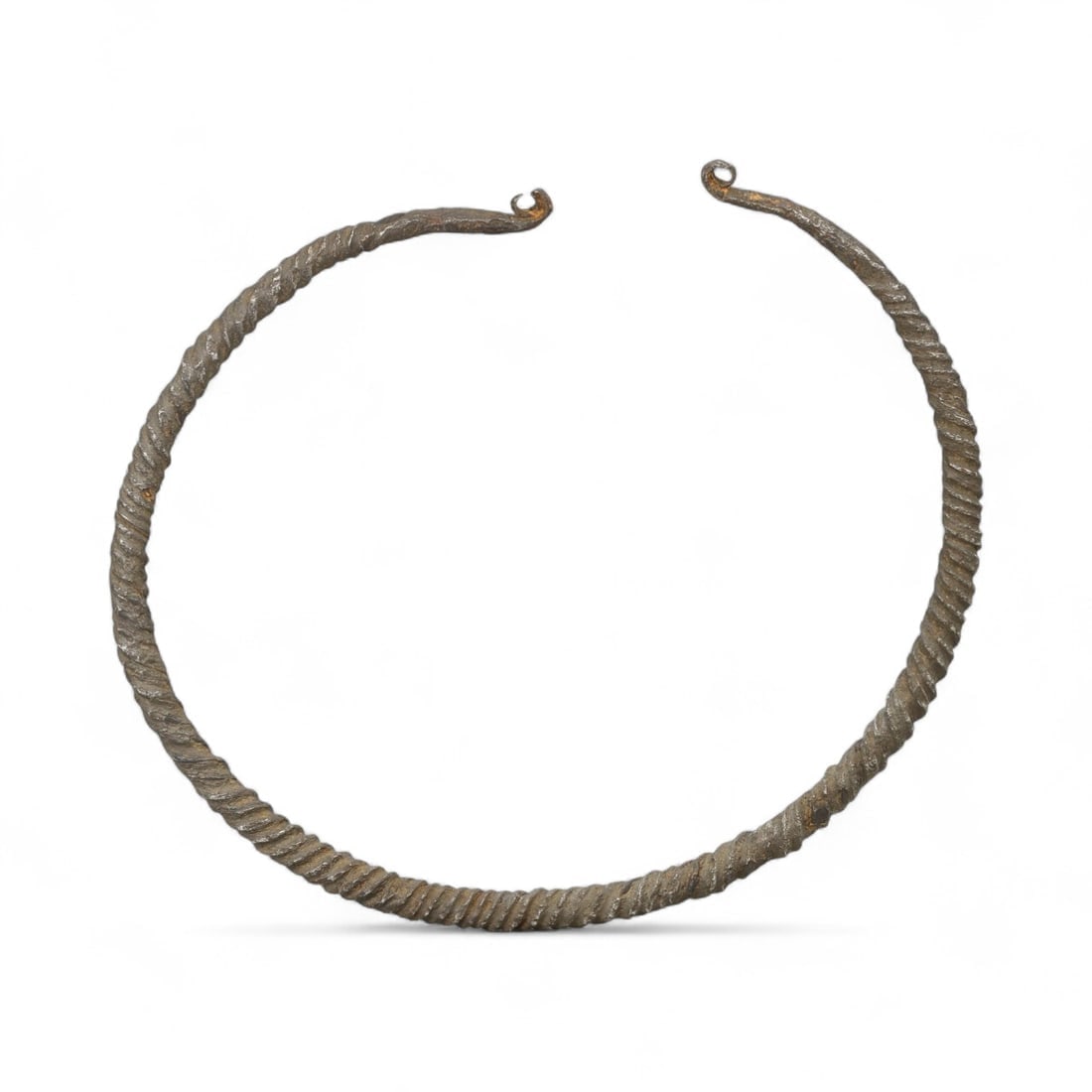 Ancient Celtic Twisted Iron Rod Armlet with Loop Terminals, c. 3rd-1st Century BCE (1 of 2)