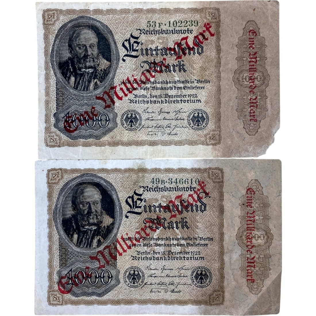 Timed Lot Auction - Historic Banknotes from Germany's War and Inflation Eras, Sold As Is: This timed auction showcases a powerful segment of financial history through original German banknotes, most dating from the World War I, Weimar hyperinflation, and WWII periods. Every lot includes mu