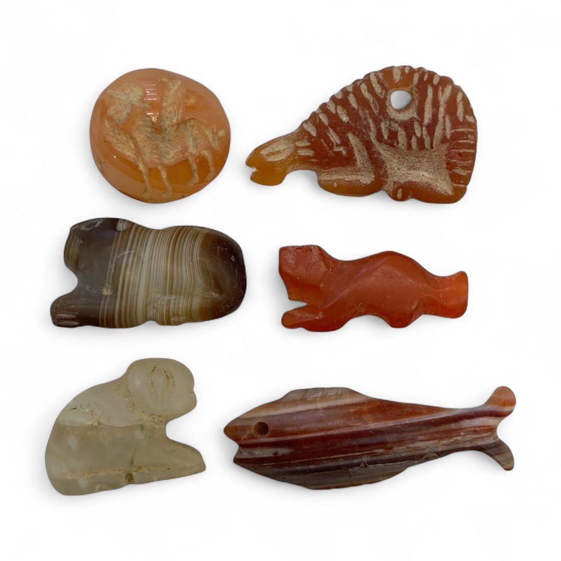 Ancient Near Eastern Zoomorphic Agate Amulet Collection, c. 1st-2nd Millennium BCE - 21g (1 of 2)