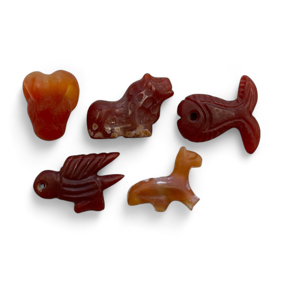 Ancient Near Eastern Carnelian Zoomorphic Amulet Set, c. 2nd-1st Millennium BCE, 15g (1 of 2)