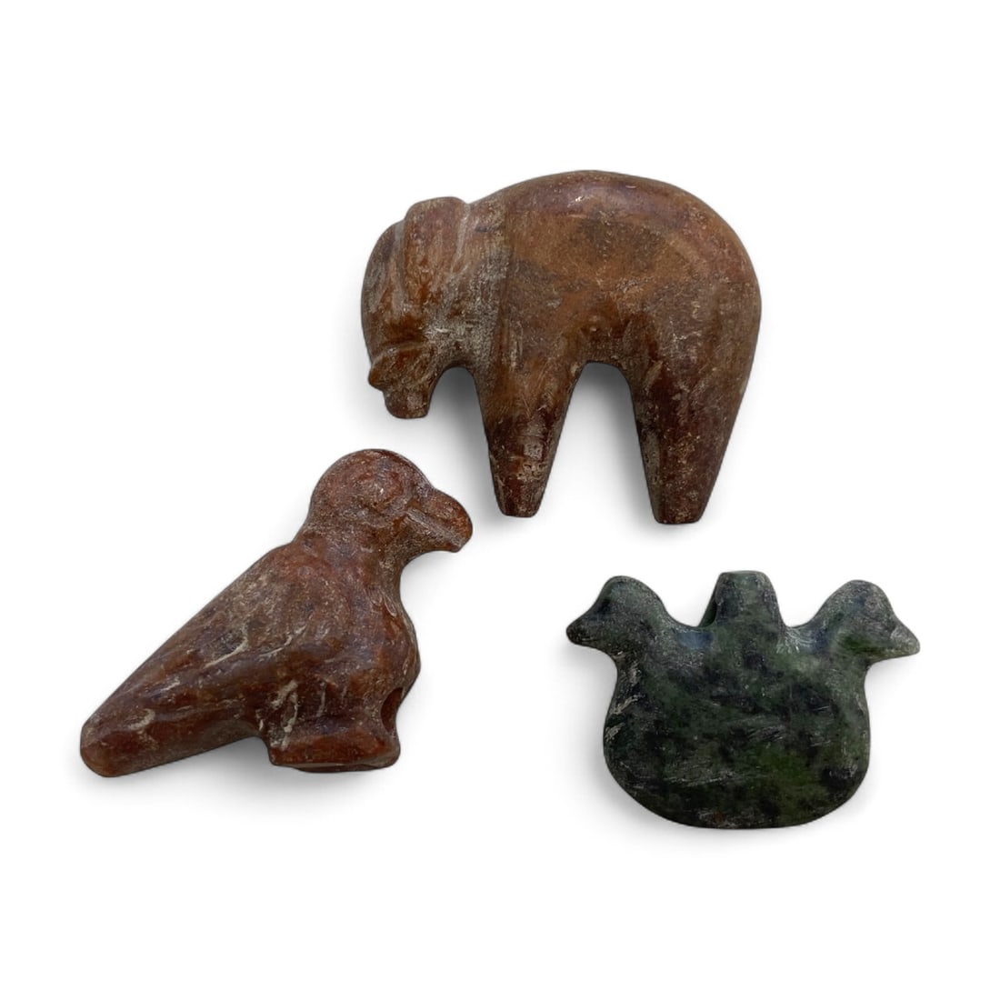 Ancient Coptic Egyptian Zoomorphic Stone Amulet Trio, c. 4th-7th Century CE, 41g (1 of 2)
