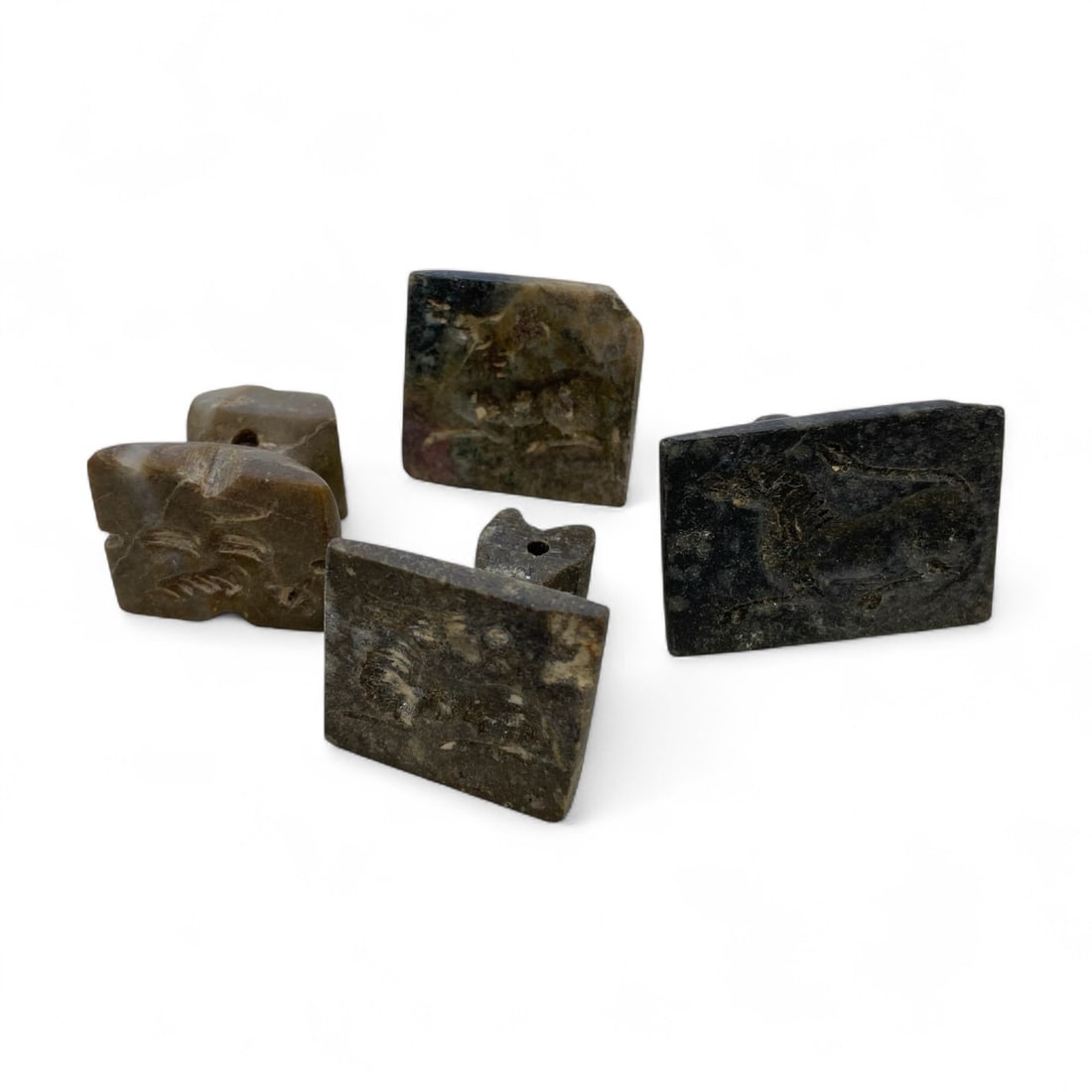 Ancient Sasanian Carved Animal Motif Stone Stamp Seals, c. 3rd-7th Century CE, 45g (1 of 3)