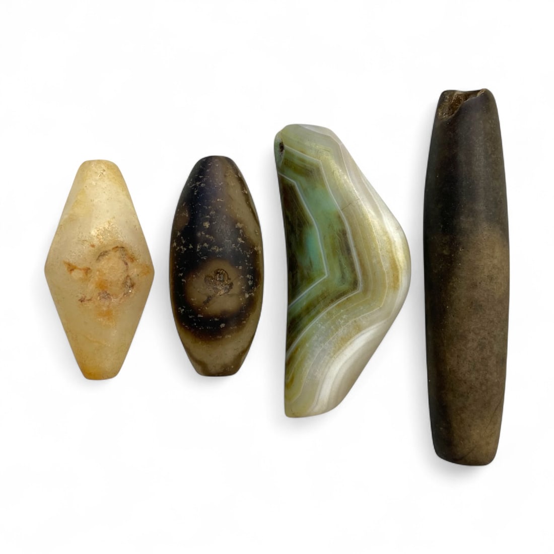 Antique Indo-Tibetan Carnelian and Banded Agate Ritual Beads Set, c. 18th-19th Century CE, 46g (1 of 2)