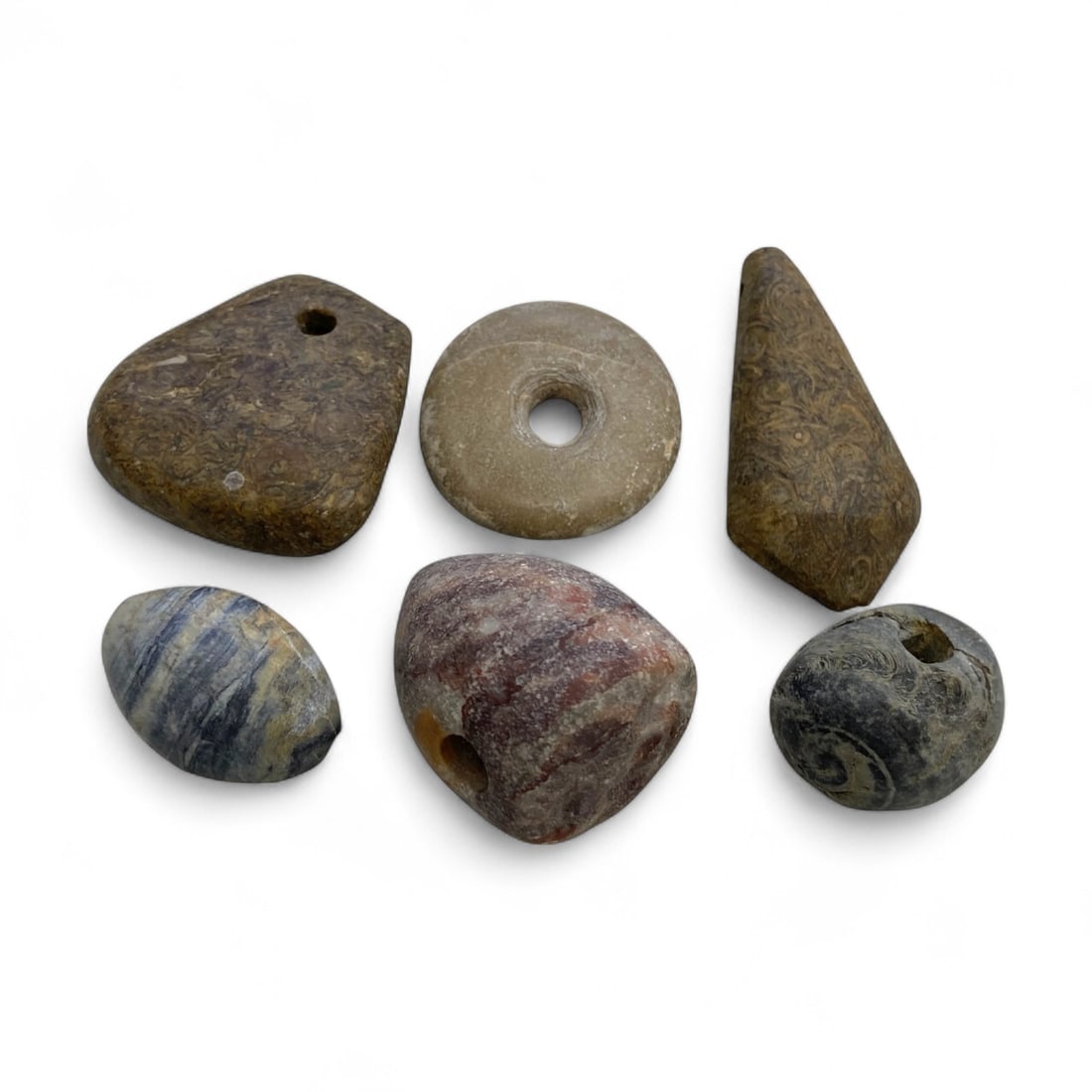 Ancient Near Eastern and Indus Valley Stone Bead and Amulet Lot, c. 3rd-1st Millennium BCE, 50g (1 of 2)