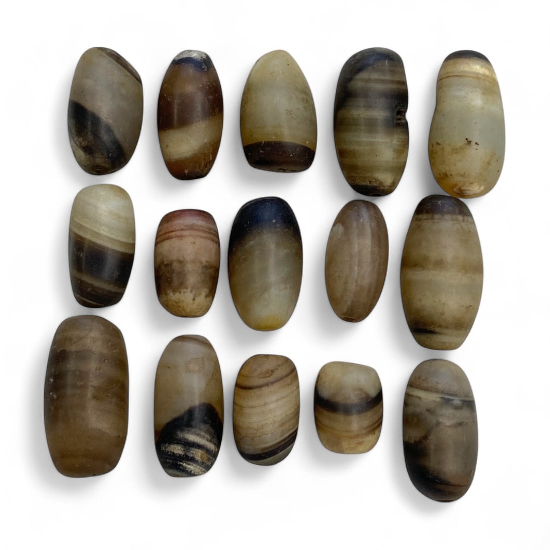 Ancient Medieval Islamic Agate Bead Collection, c. 9th-13th Century CE, 46g (1 of 2)