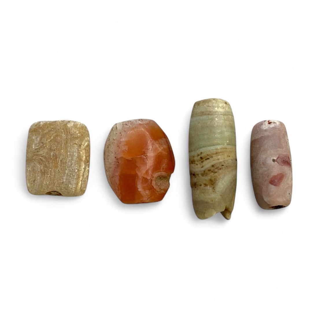 Ancient Near Eastern Multi-Stone Cylinder and Barrel Bead Group, c. 2nd-1st Millennium BCE, 4g (1 of 3)