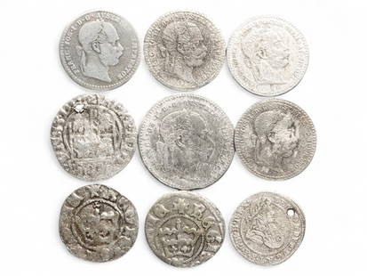This richly varied assortment of 25 European coins spans multiple countries, regimes, and historical: This curated set of 9 silver coins spans several centuries of European history, with a strong emphasis on the Austro-Hungarian Empire under the reign of Emperor Franz Joseph I (1848-1916), alongside m