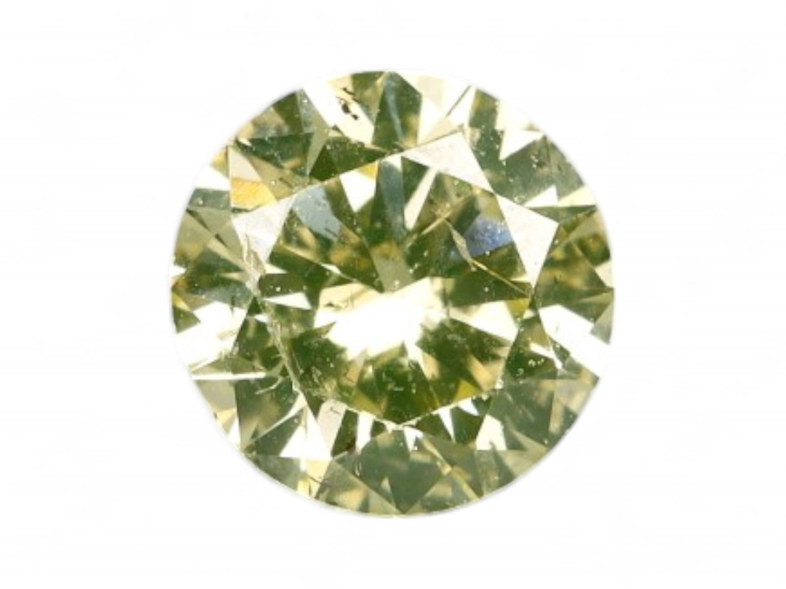 0.32ct Natural FANCY CITRINE YELLOW Round Brilliant Diamond, 4.5mm: This 0.32 carat natural round brilliant diamond dazzles with a bright citrine-yellow hue, combining sunlit clarity with a zesty undertone of green-gold. Measuring 4.5mm, it delivers energetic sparkle 