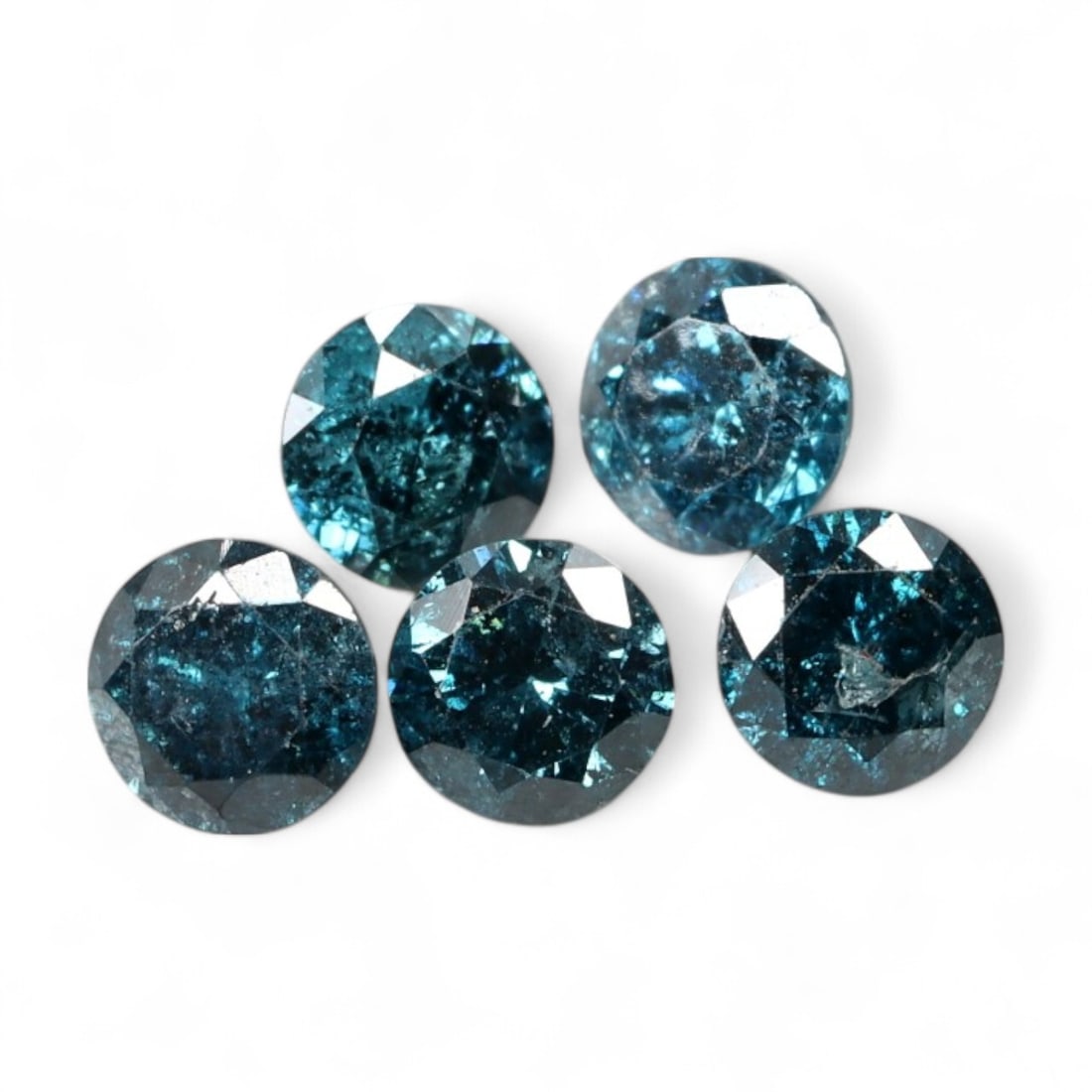 0.45ct Irradiated FANCY DEEP BLUE Round Diamond Parcel (5pcs, 2.8mm) (1 of 1)