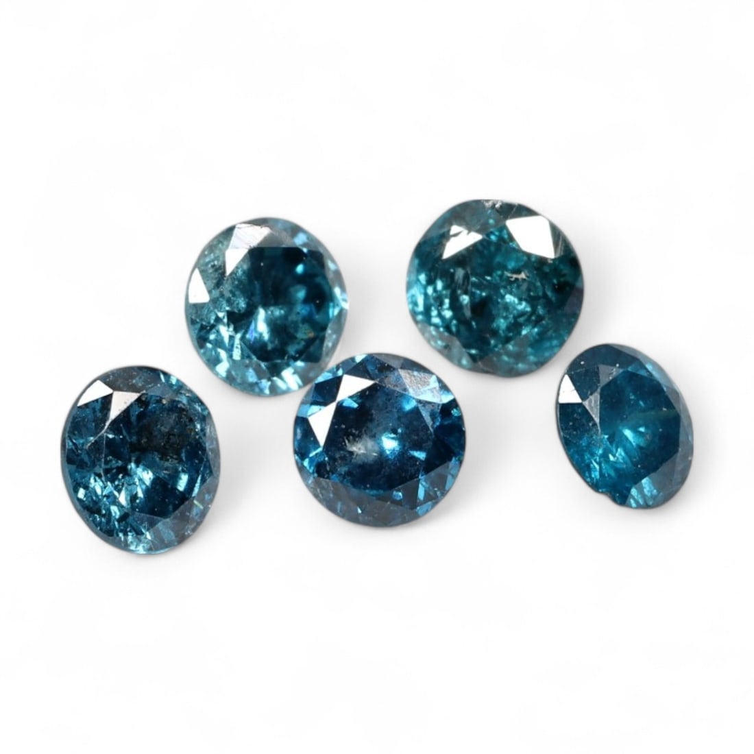0.45ct Irradiated FANCY DEEP BLUE Round Diamond Parcel (5pcs, 2.8mm) (1 of 1)