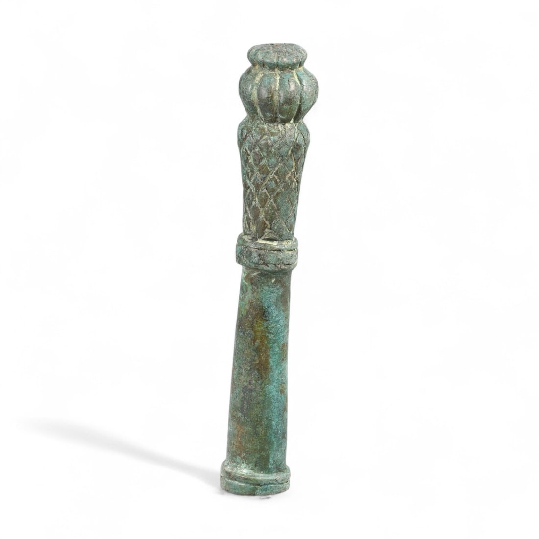 Antique Southeast Asian Bronze Architectural Finial with Floral Motif, 19th Century, 150g (1 of 3)