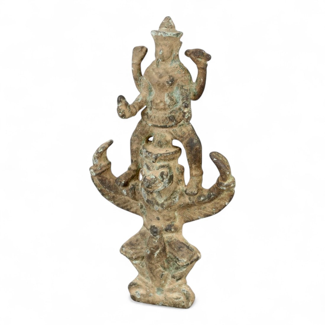 Ancient Himalayan Double-Figure Bronze Ritual Sculpture, 9th-11th Century CE, 113g (1 of 3)