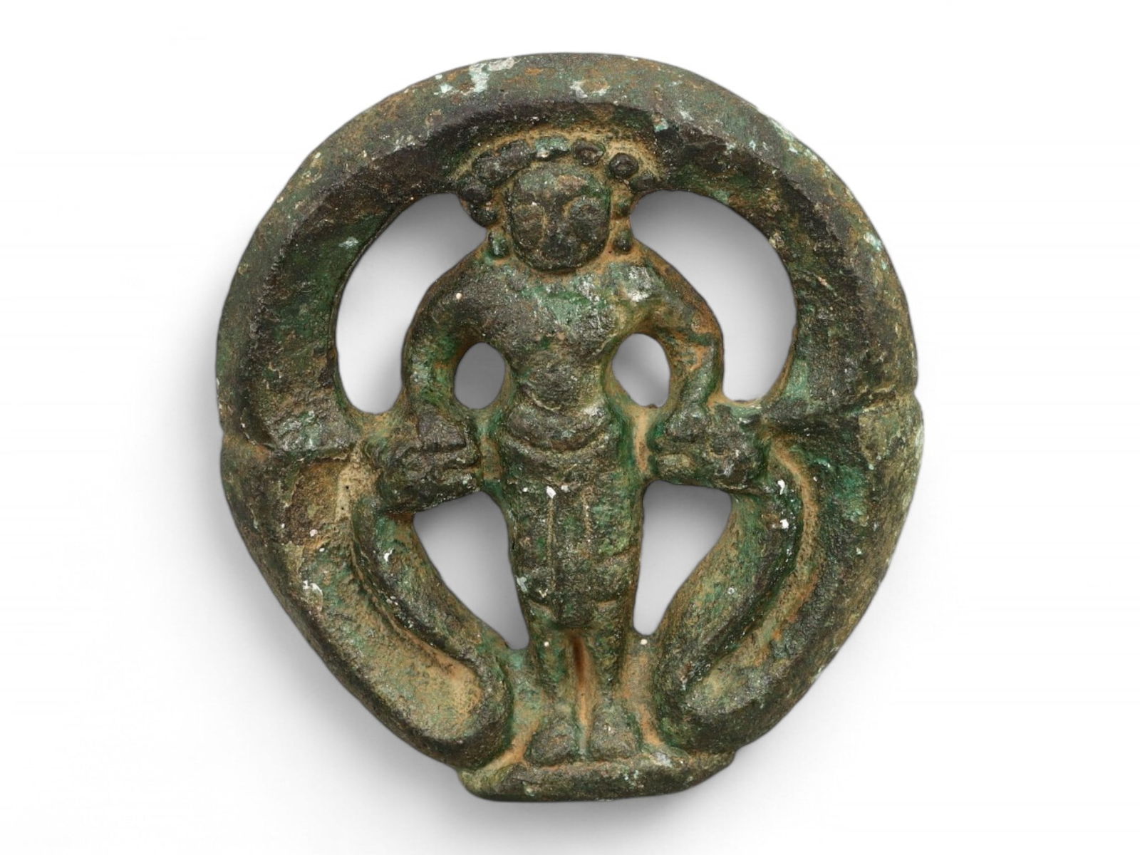 Ancient Eastern European Sun-Worship Female Bronze Amulet, c. 9th-11th Century, 62g (1 of 2)
