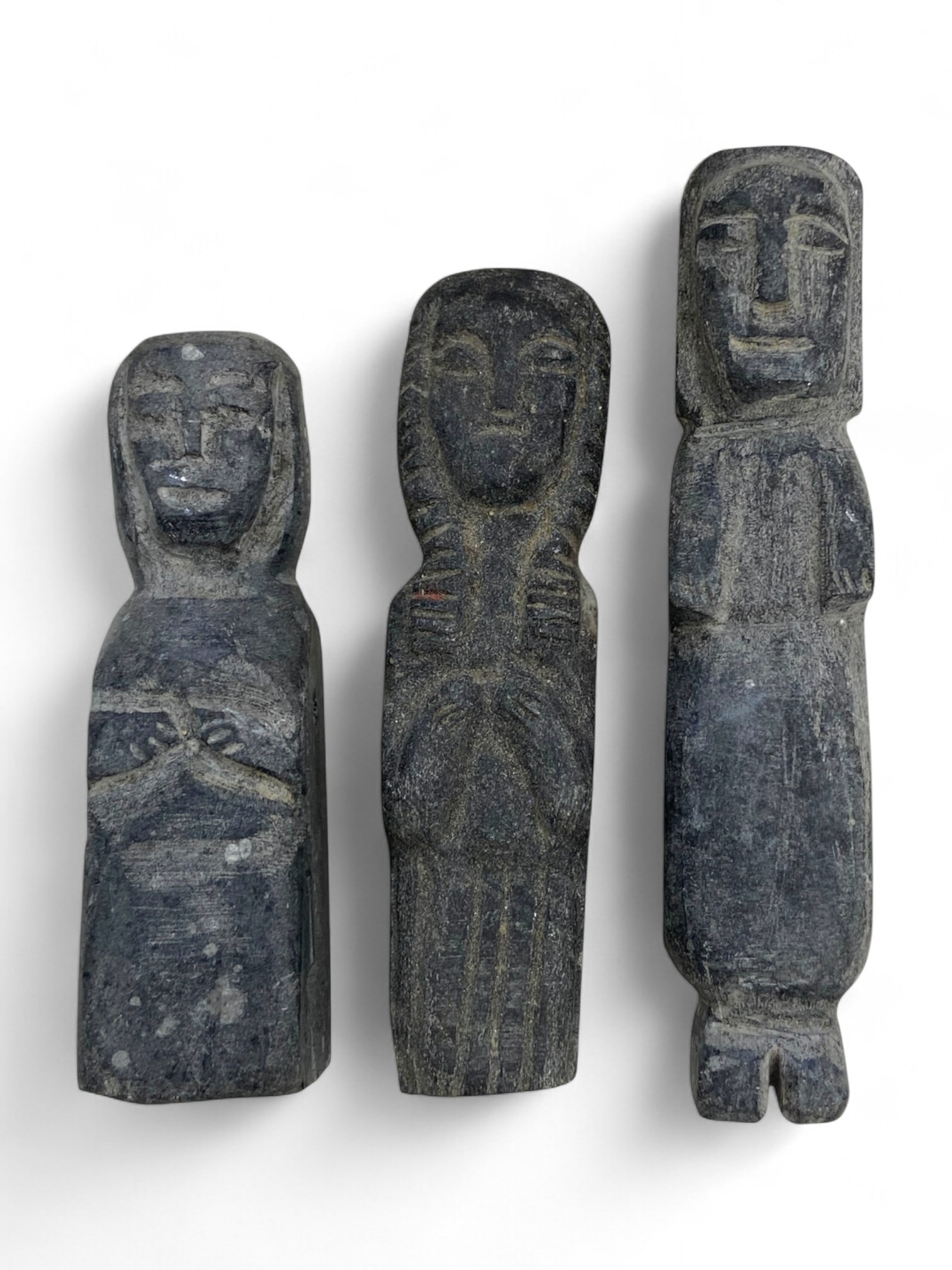 Ancient Medieval Sino-Siberian Ancestral Idols, 3 pcs, c. 10th-13th Century CE, 255g (1 of 2)
