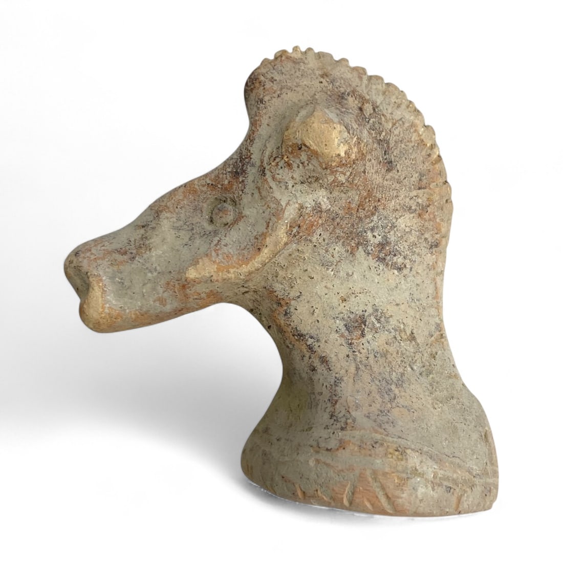 Ancient Greek Terracotta Donkey Head Bust Idol, c. 5th-3rd Century BCE, 76g (1 of 4)