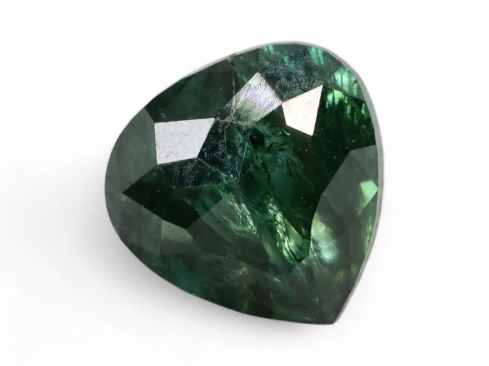 0.68ct Natural FANCY GREEN Diamond, Irradiated, 5.2mm (1 of 2)