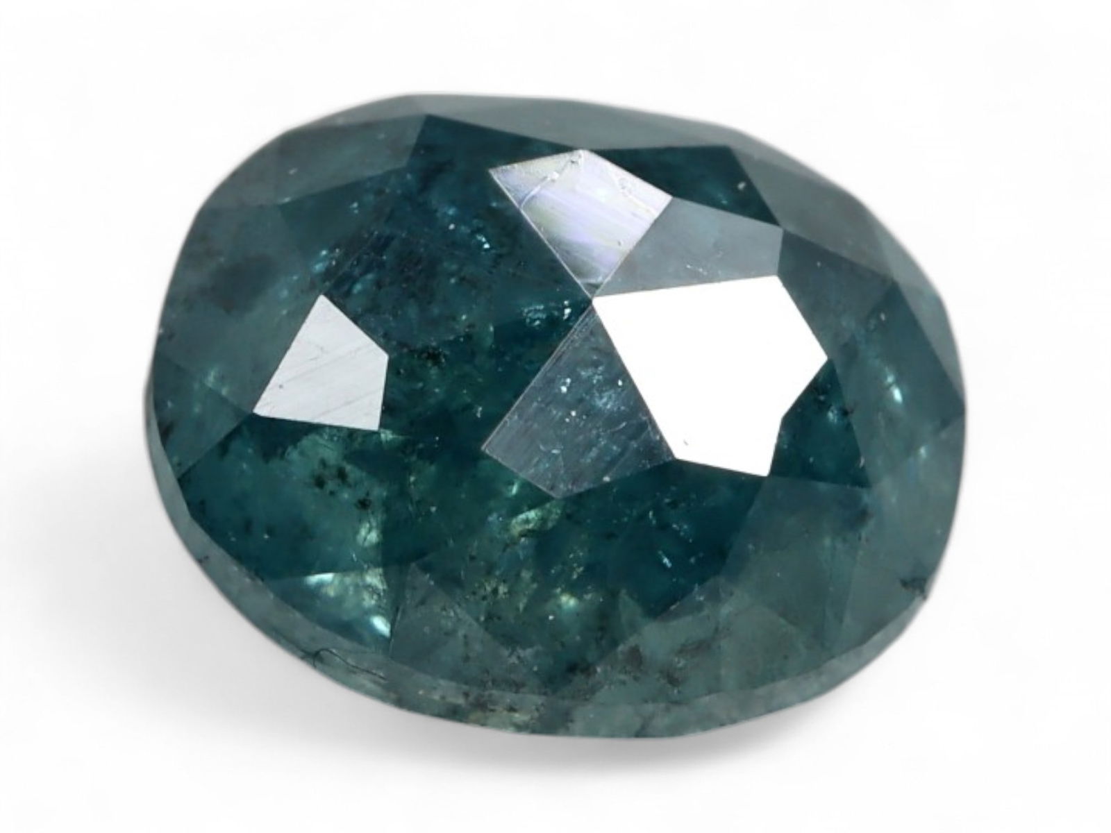 0.82ct Natural FANCY GREEN Diamond, Irradiated, 5.9mm (1 of 2)