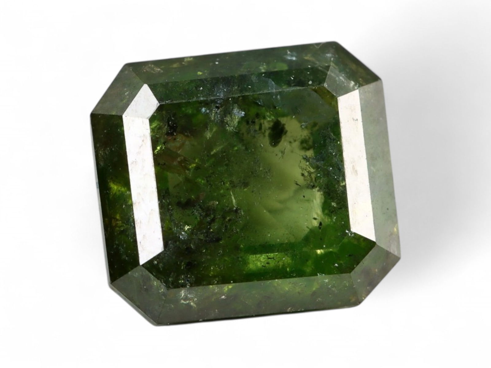 1.27ct Natural FANCY GREEN Diamond, Irradiated, 6.3mm (1 of 2)