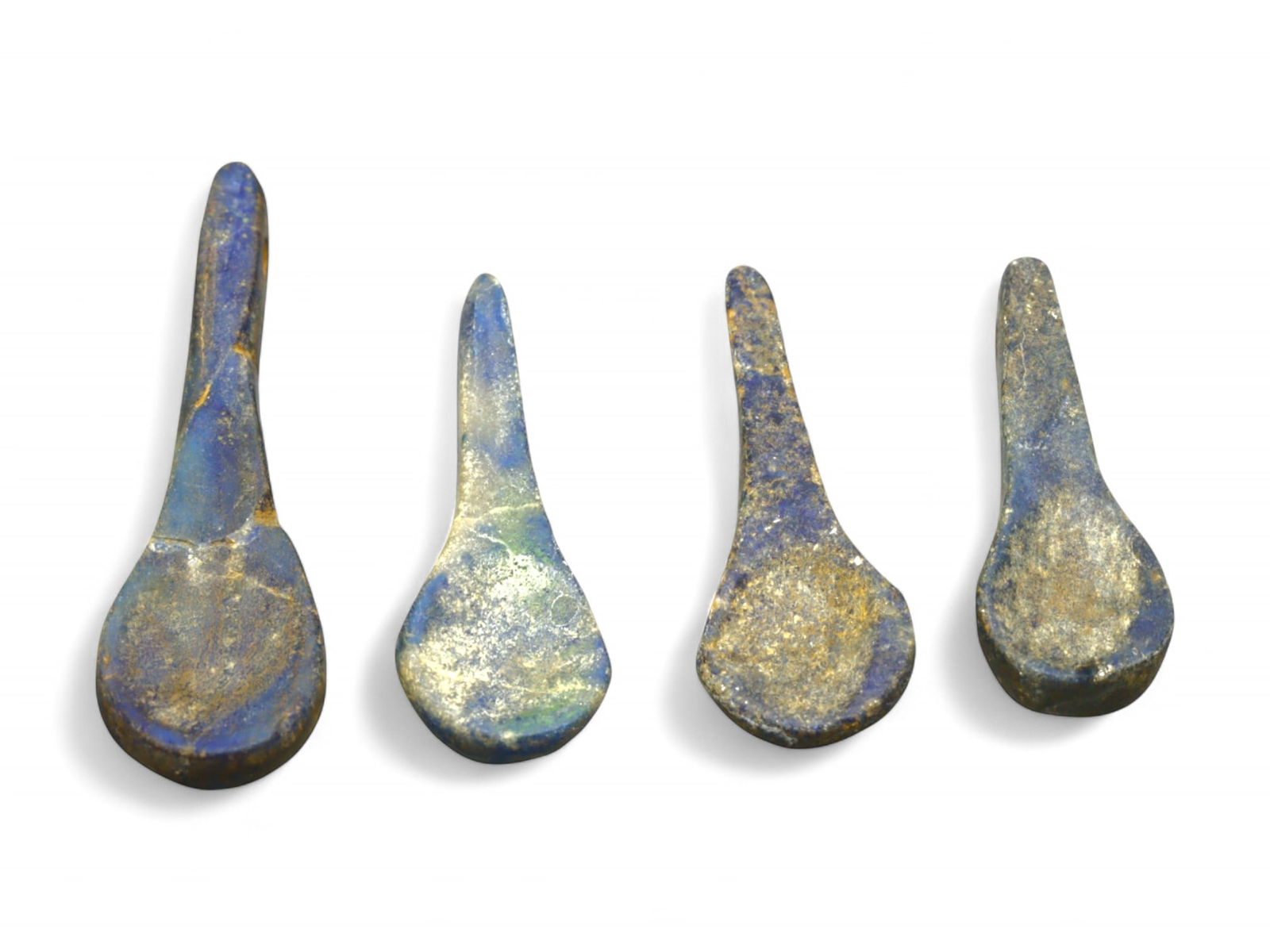 Ancient Bactrian Spoon-Shaped Lapis Lazuli Necklace Beads, c. 2300-1800 BCE, 5g (1 of 2)