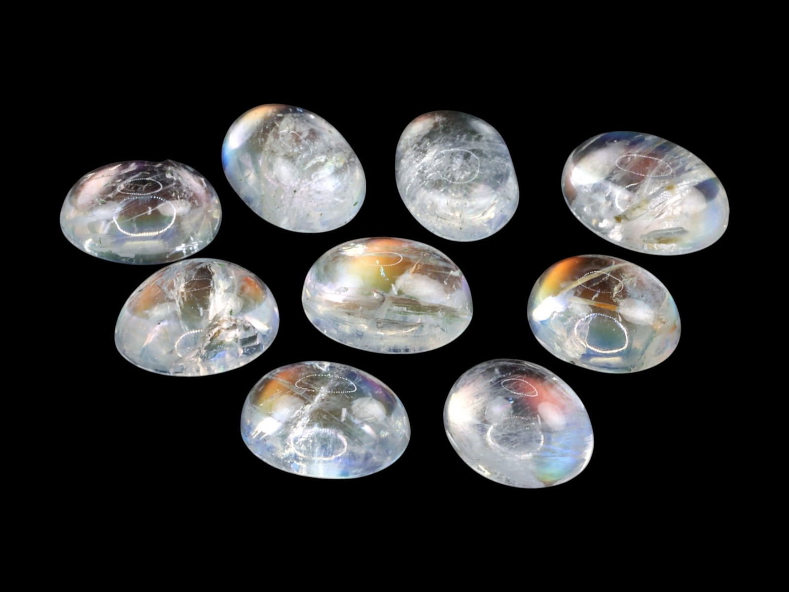 10.20Ct Natural RAINBOW MOONSTONE Cabochon Parcel Lot (1 of 1)