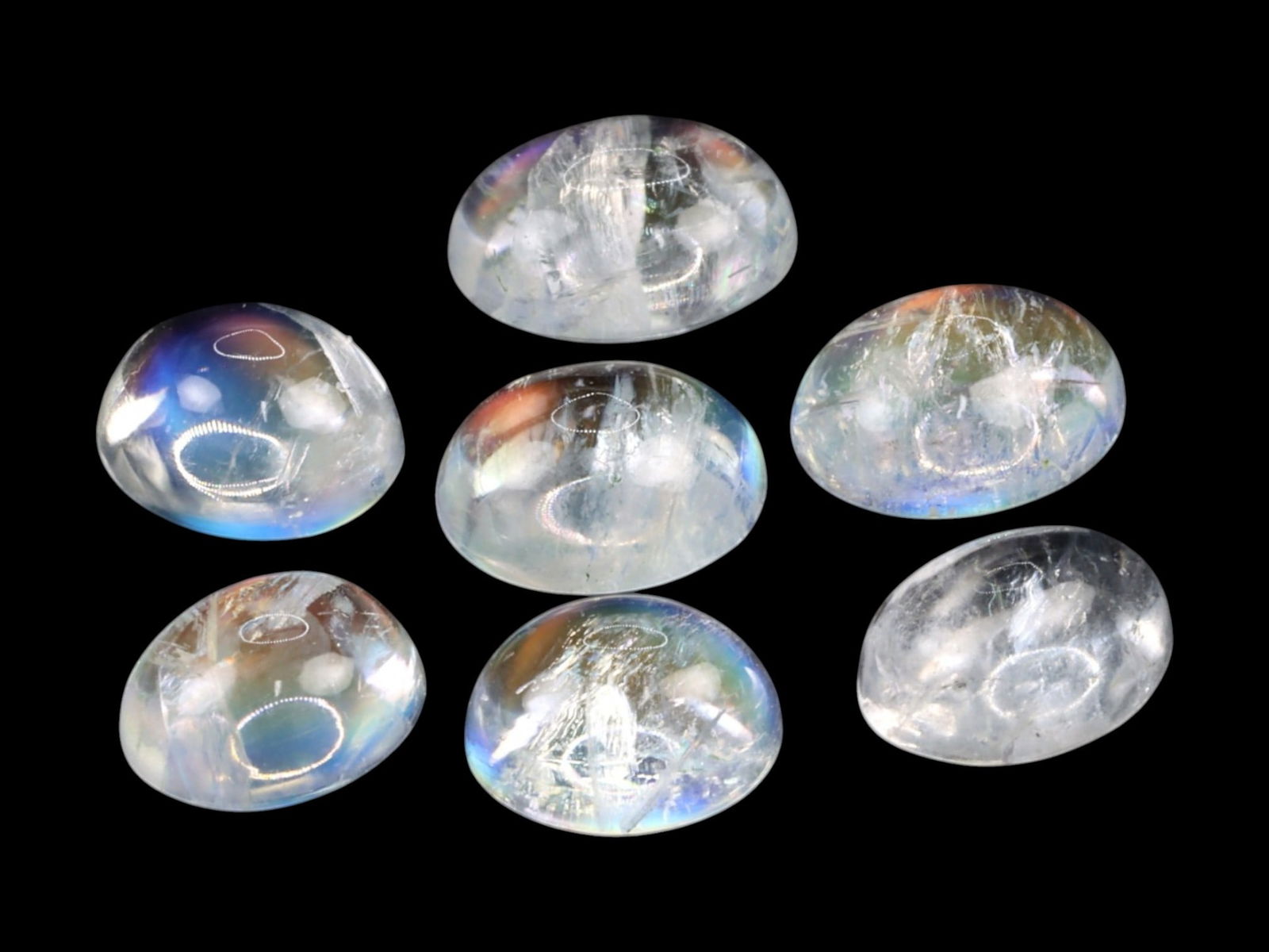 10.15Ct Natural RAINBOW MOONSTONE Cabochon Parcel Lot (1 of 1)