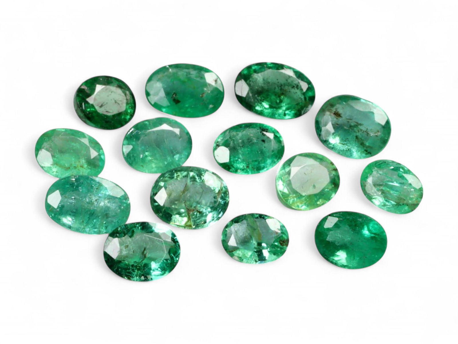 2.75Ct Natural ZAMBIAN Emerald Faceted Parcel Lot (1 of 1)