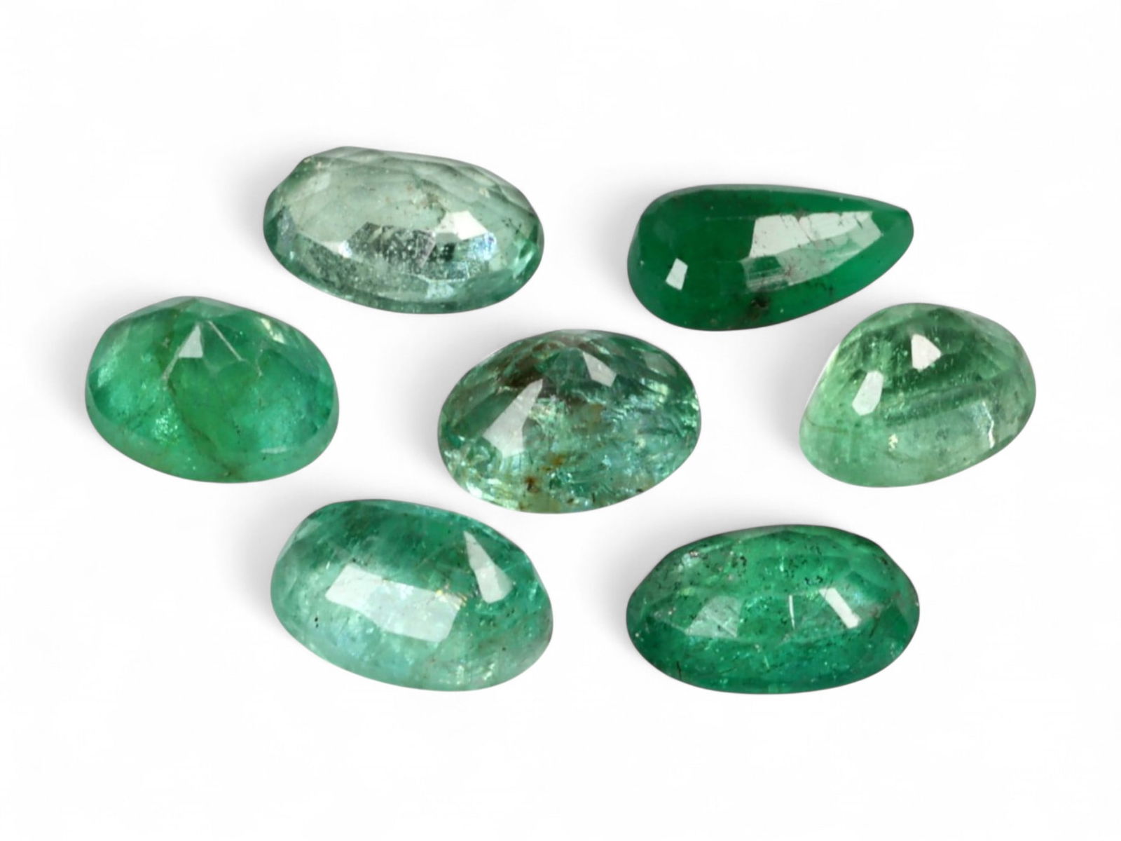 4.30Ct Natural ZAMBIAN Emerald Faceted Parcel Lot (1 of 1)