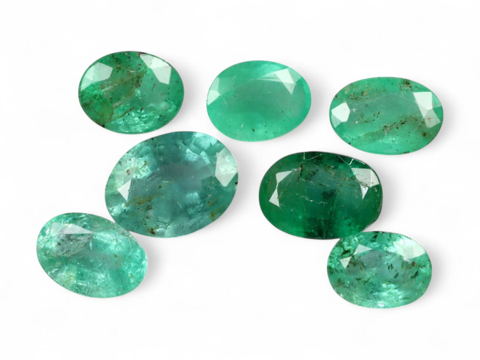 3.80Ct Natural ZAMBIAN Emerald Faceted Parcel Lot (1 of 1)