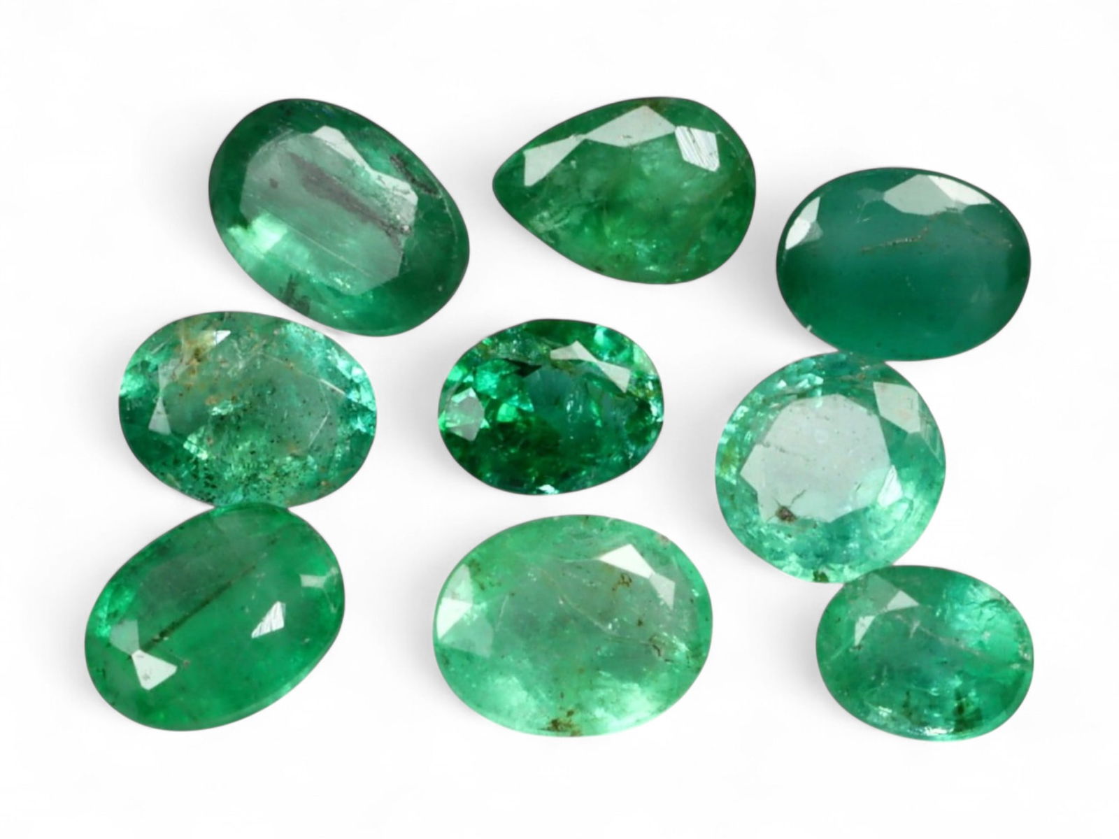 2.80Ct Natural ZAMBIAN Emerald Faceted Parcel Lot (1 of 1)