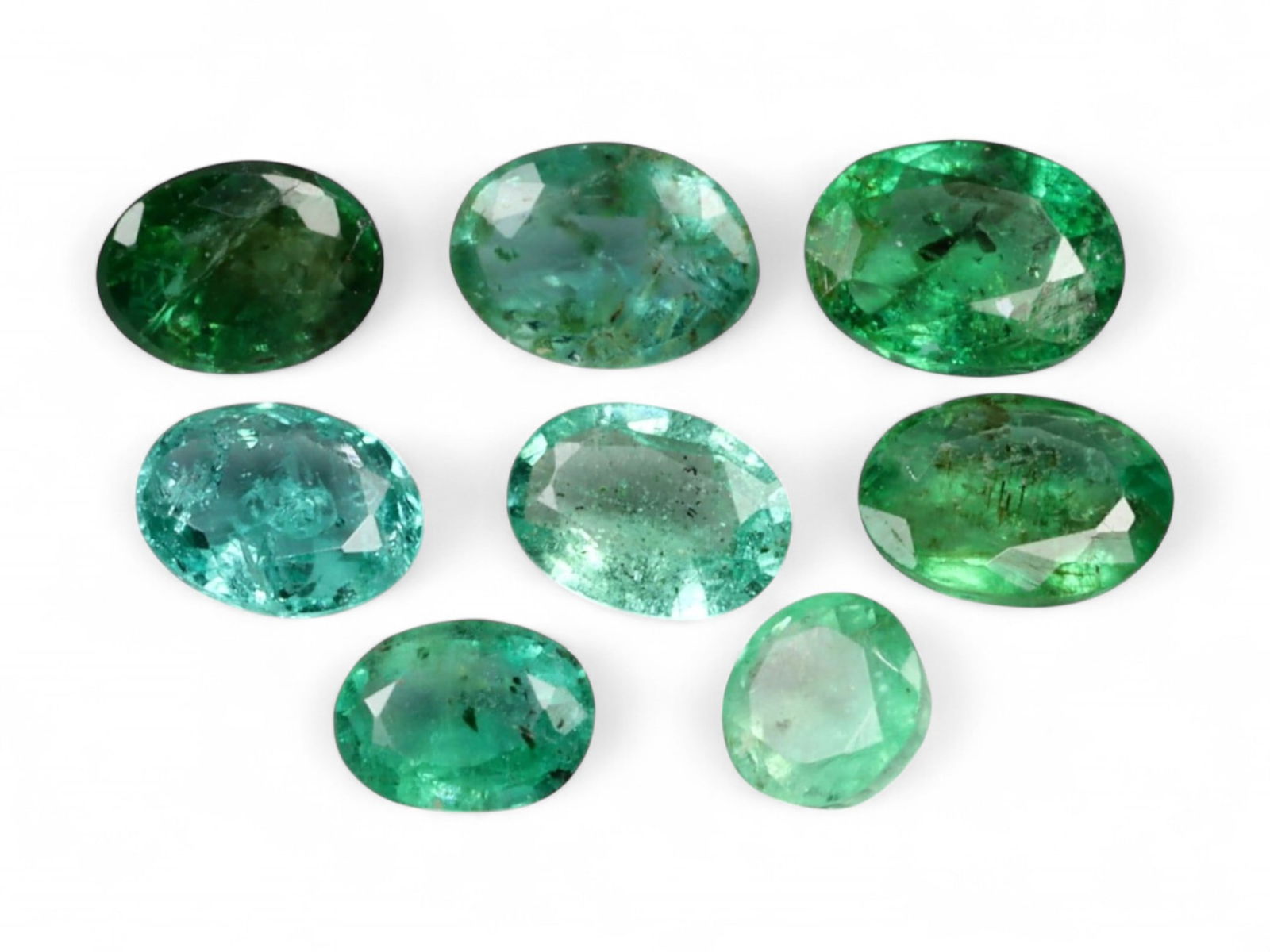 2.25Ct Natural ZAMBIAN Emerald Faceted Parcel Lot (1 of 1)