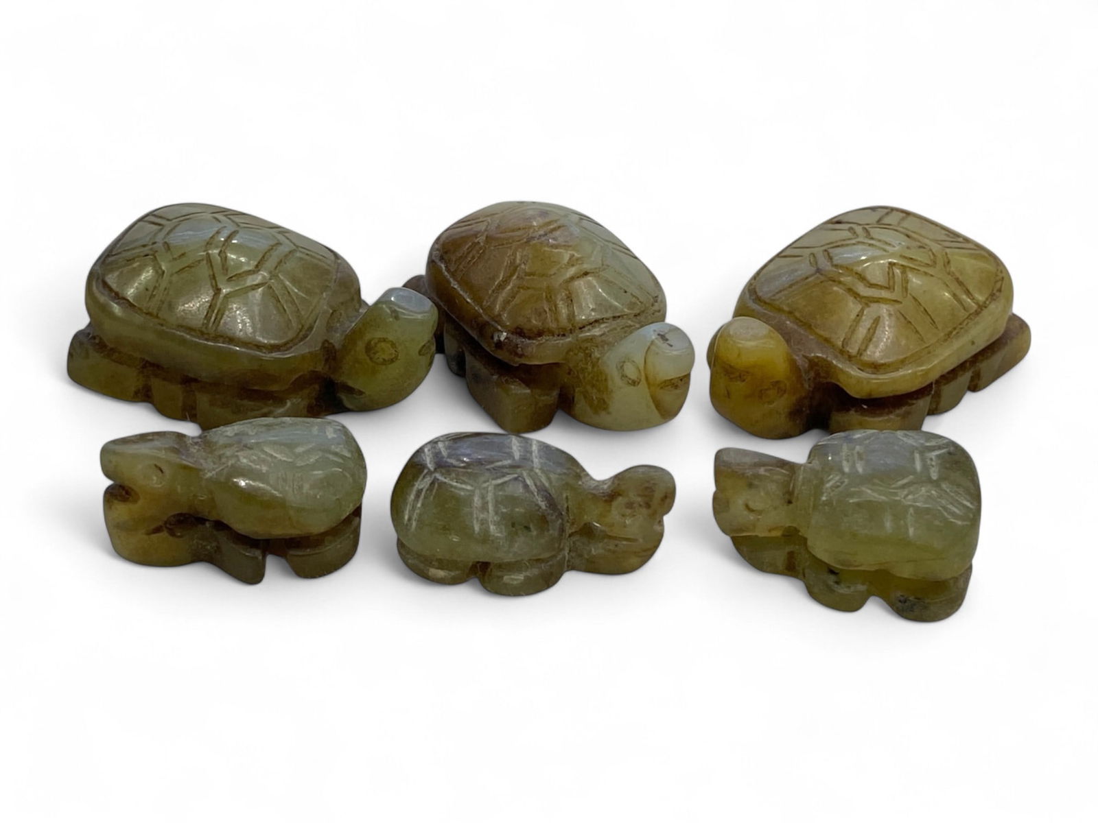 Antique Qing Dynasty Chinese Jade Turtle and Tortoise Carvings, c. 18th-19th Century CE, 44g (1 of 3)