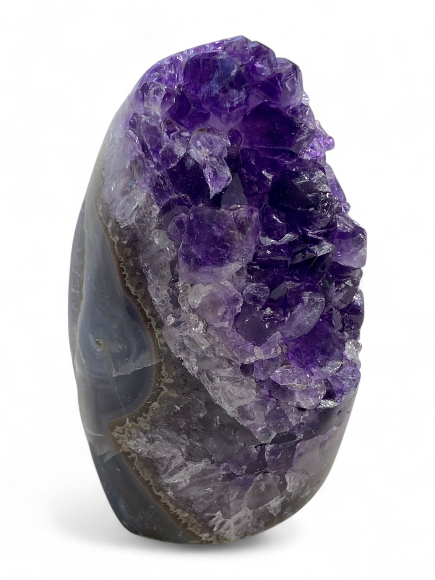 Amethyst Geode Polished Edge Display Specimen, 304g, 9cm (1 of 4)