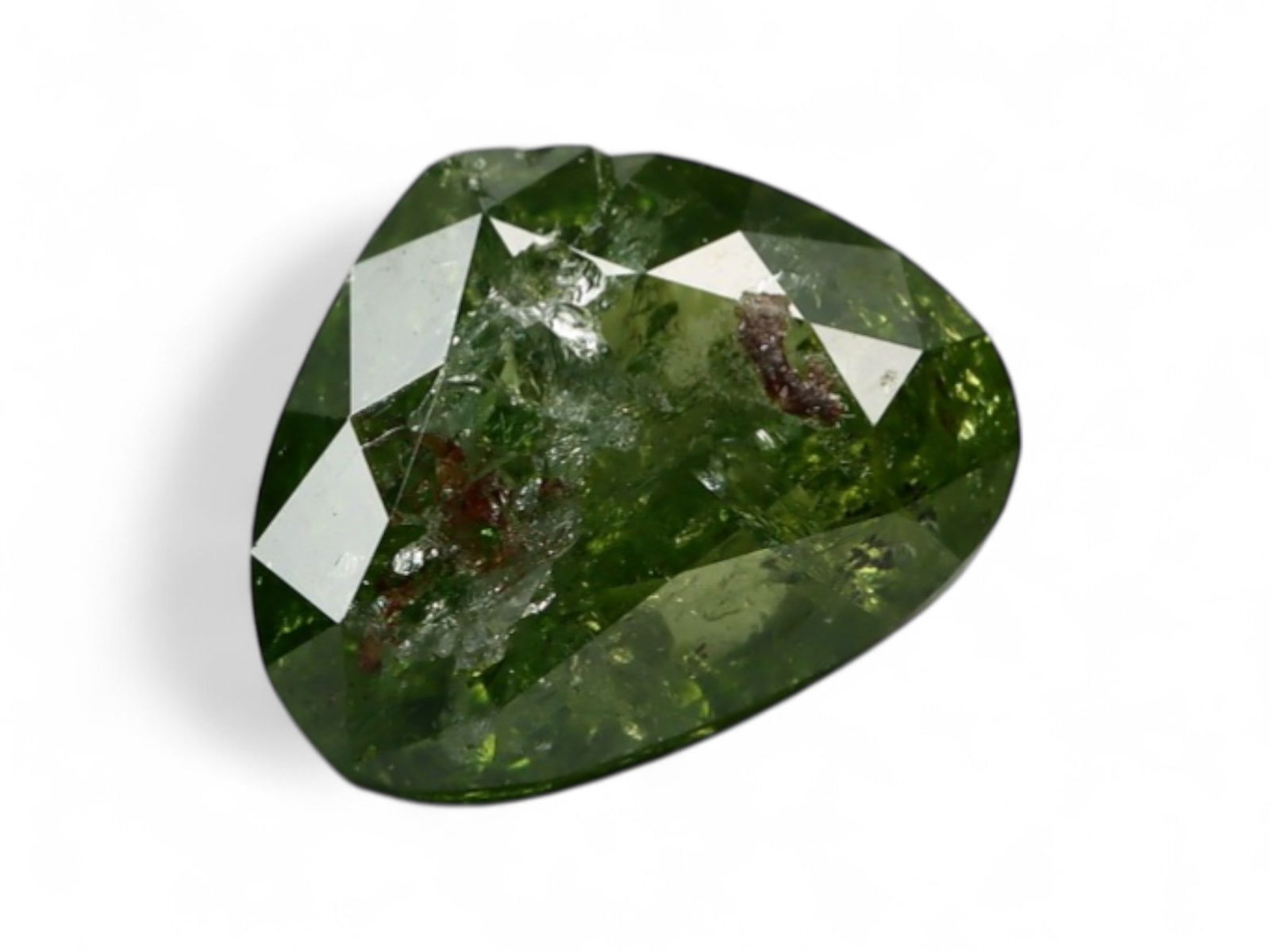 0.88Ct Natural Fancy Fancy Green Diamond, 6.4mm (1 of 2)