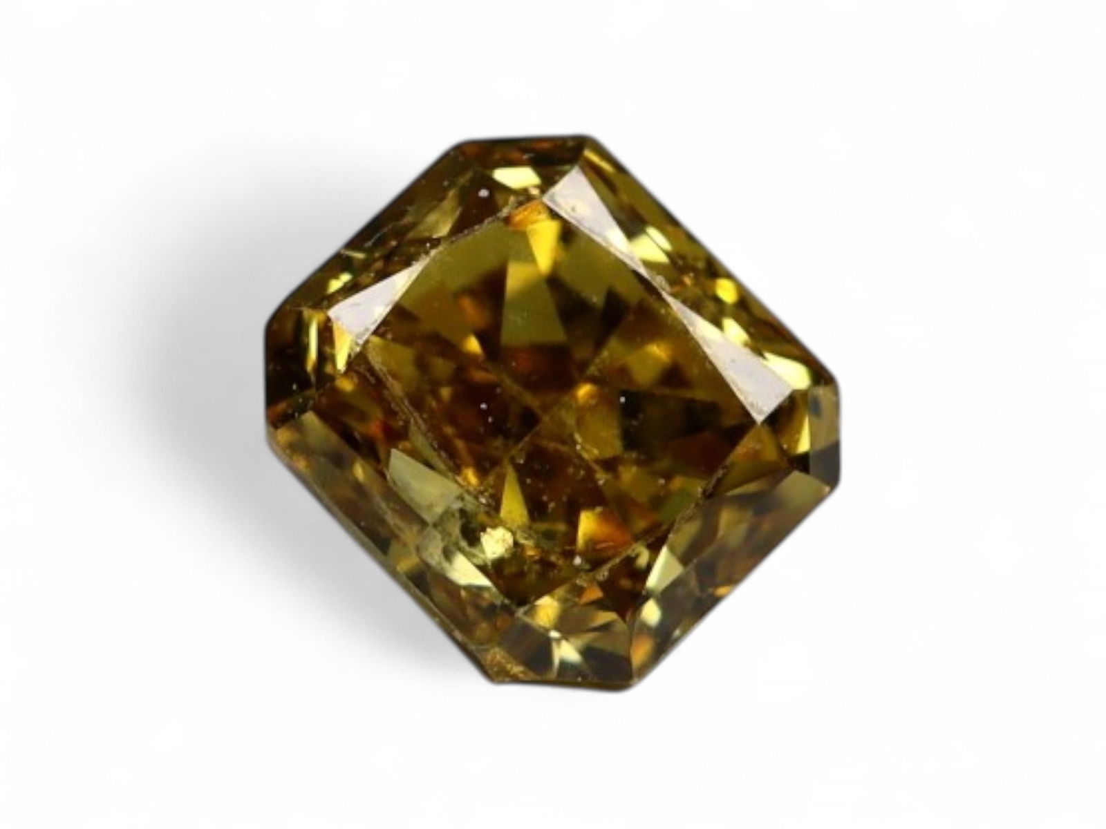 0.23Ct Natural Fancy Yellow Diamond, 3.4mm: Glowing with soft golden intensity, its faceted dome captures warm ambient light, displaying gentle flashes of lemon-gold and honey tones. A lively and elegant option for accent settings or centerpiec