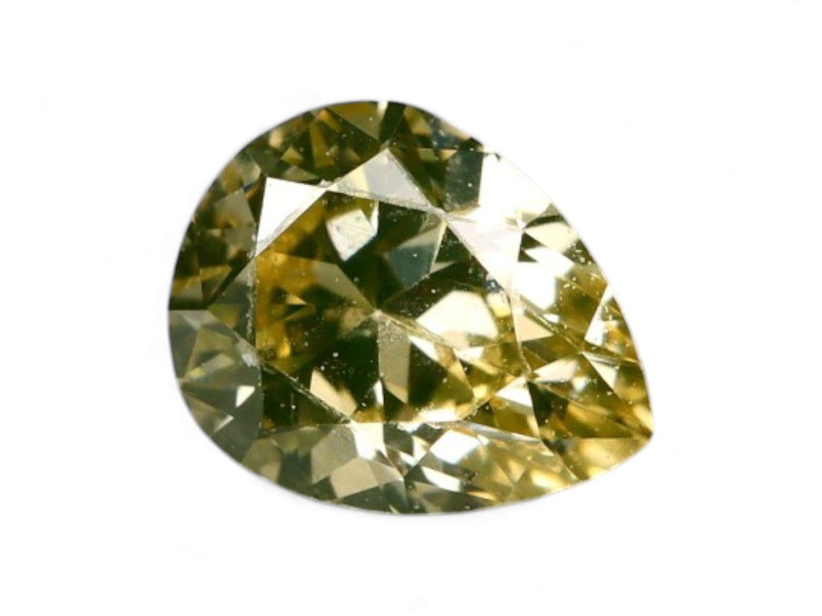 0.22Ct Natural Fancy Yellow Diamond, 4.3mm: Glowing with soft golden intensity, its faceted dome captures warm ambient light, displaying gentle flashes of lemon-gold and honey tones. A lively and elegant option for accent settings or centerpiec