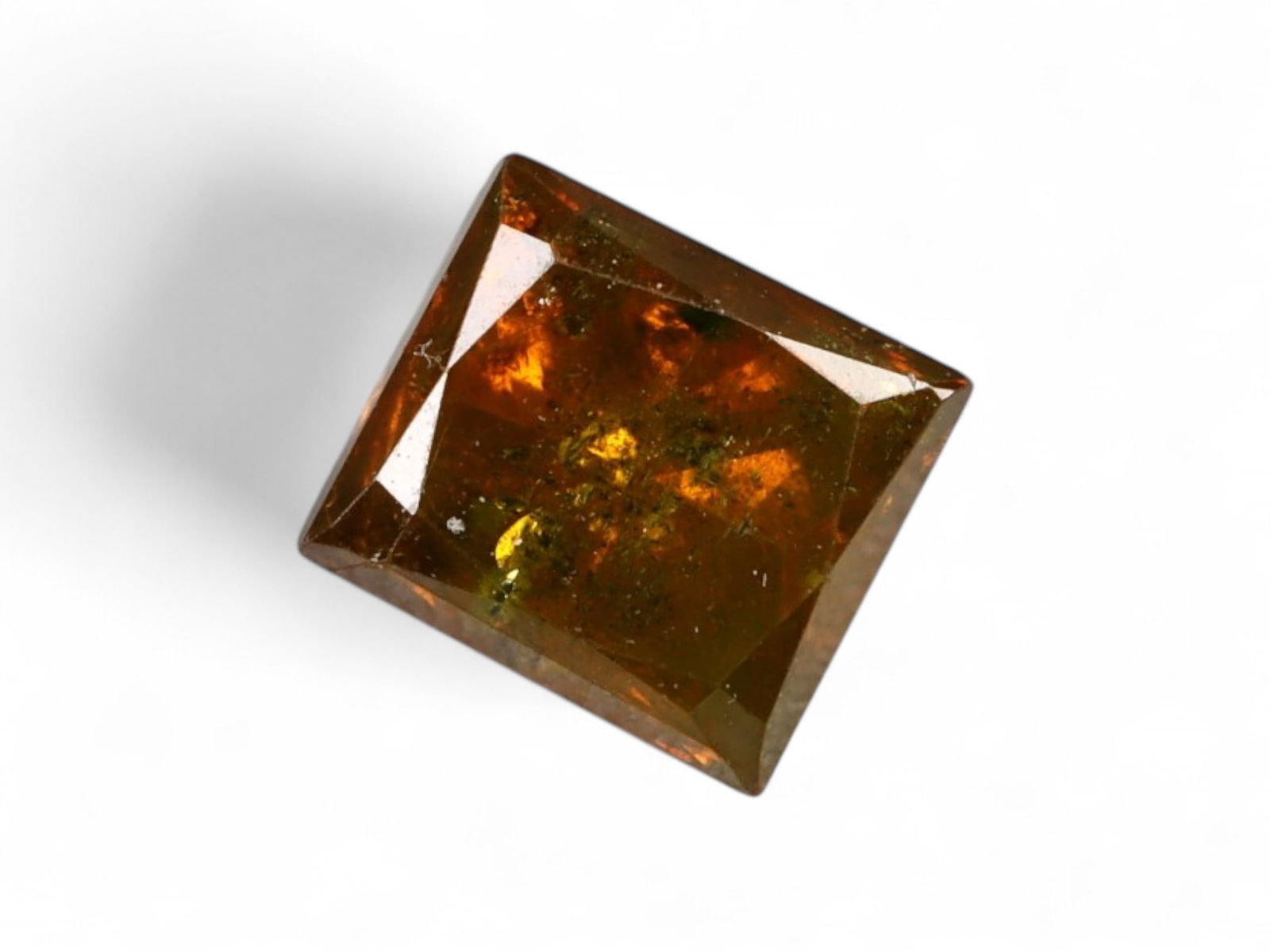 0.59Ct Natural Fancy Brown Princess-Cut Diamond (1 of 2)