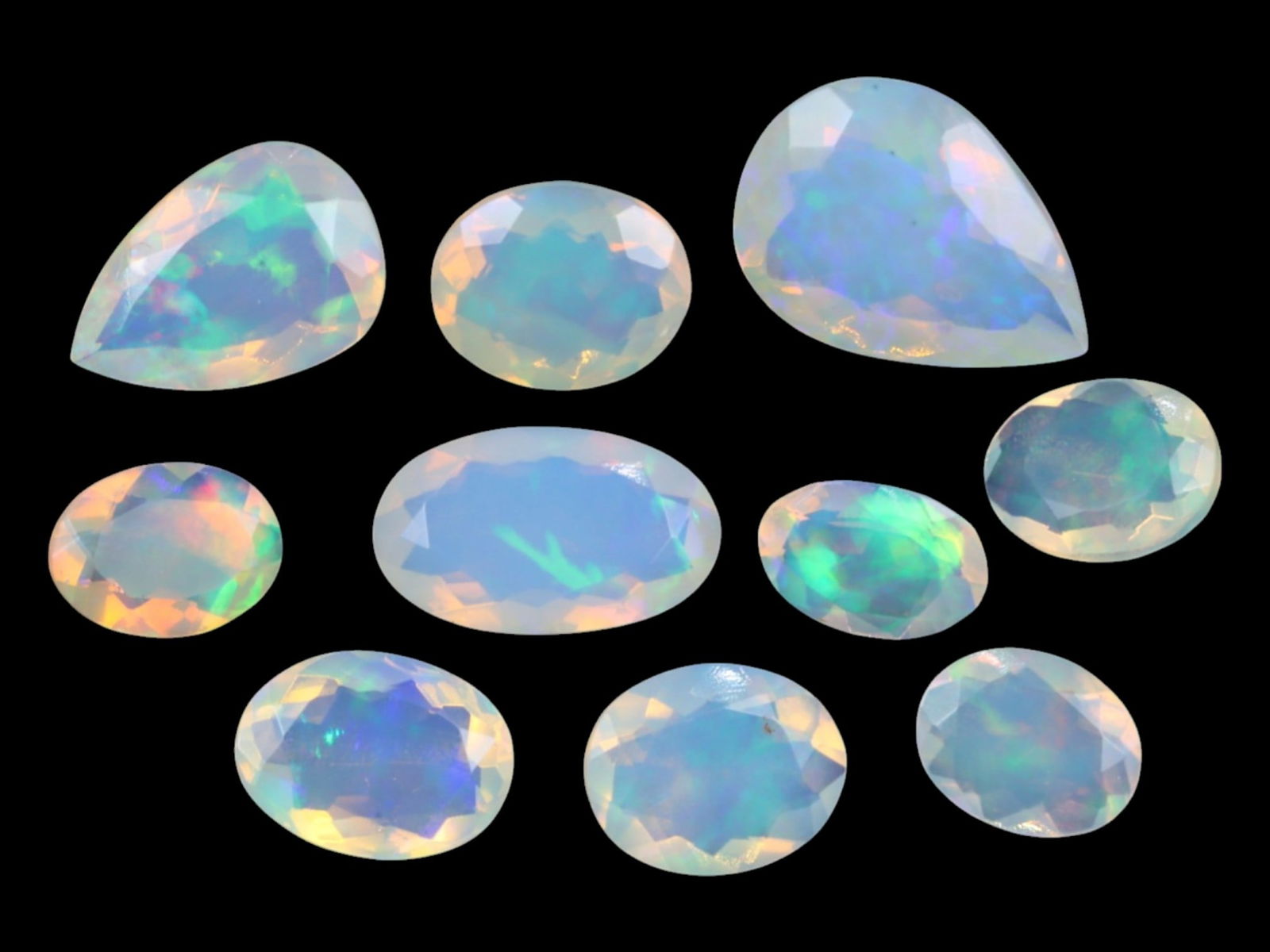 13.29ct Natural Ethiopian Rainbow White Opal Parcel Lot (1 of 1)